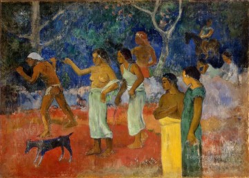  scenes Canvas - Scenes from Tahitian Life Post Impressionism Primitivism Paul Gauguin